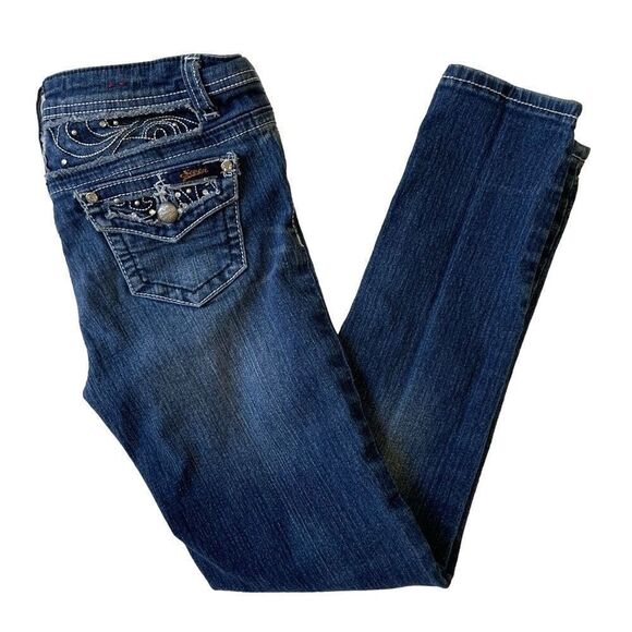 Seven7 Straight Leg Flap Pockets Denim Jeans - Girls 12 - Picture 1 of 9